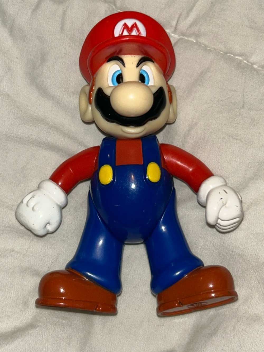 2002 Mario 4" Poseable Figure Toy, Super Mario Brothers Nintendo